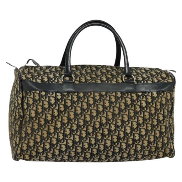 DIOR Trotter Canvas Boston Bag Navy Silver - Picture 1 of 11